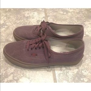 Vans Authentic Purple Maroon Gum Bottom Size 10
